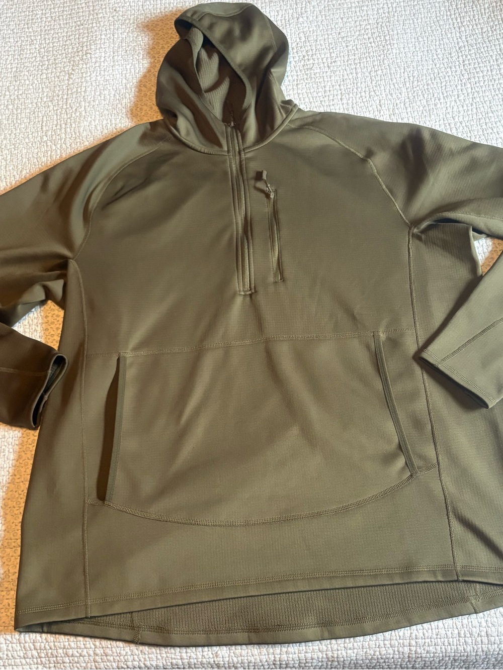 MidwayUSA Men's Elk Fork Grid Fleece Quarter Zip Hoodie